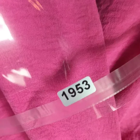 Fraiche by J Wrap Dress Women Large Pink Midi Ruffle Short Sleeve - Picture 10 of 10